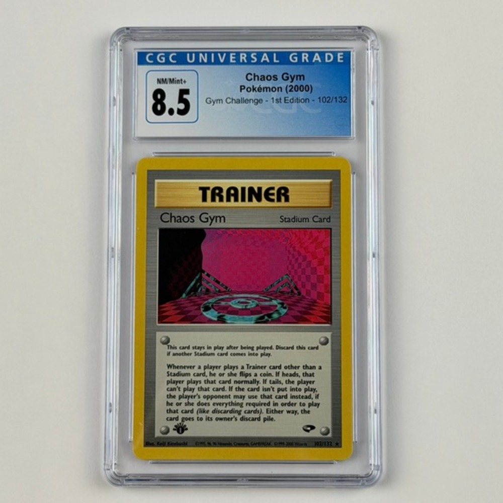 Chaos Gym Trainer 102/132 1st Ed CGC 8.5 NM/Mint+ Pokemon Gym Challenge TCG 2000